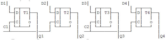 Параллельный регистр на однотактных D-триггерах